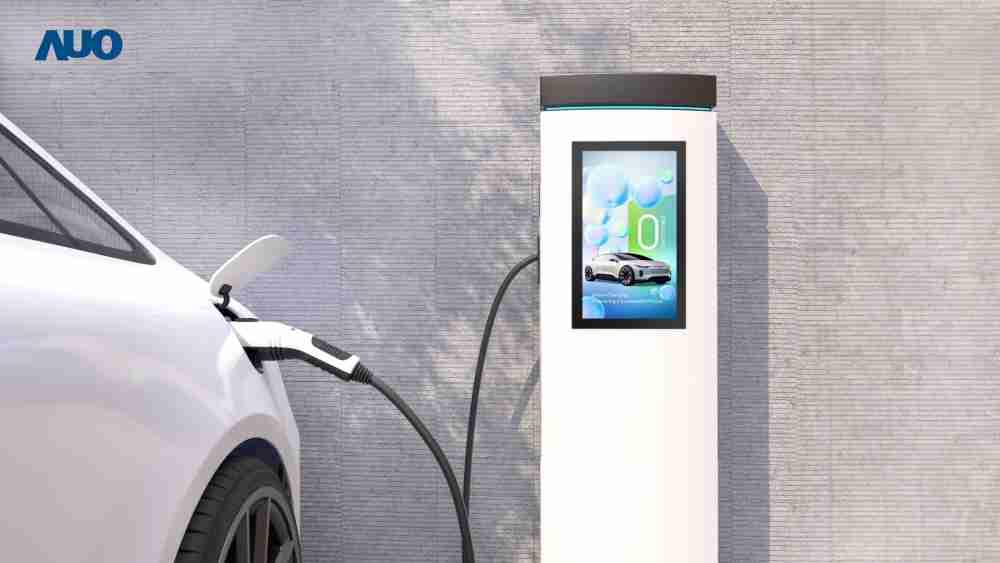 友達〝EVSE車用充電樁解決方案〞專為電動汽車充電樁設計，，，，具有高亮度、、、、克服戶外艱難環境的耐溫、、、、耐紫外線等特性，，，，並搭載散熱性及擴充性強的高效能工業電腦，，可實現人機互動訴求，，，如資訊顯示、、、、支付等應用